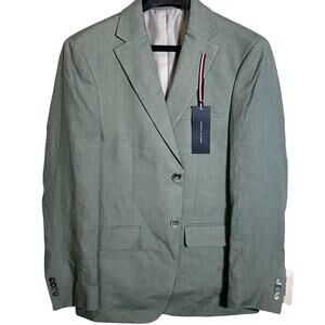 Tommy Hilfiger Men's Modern-Fit 100% Linen Sport Coat Sage 36S $295